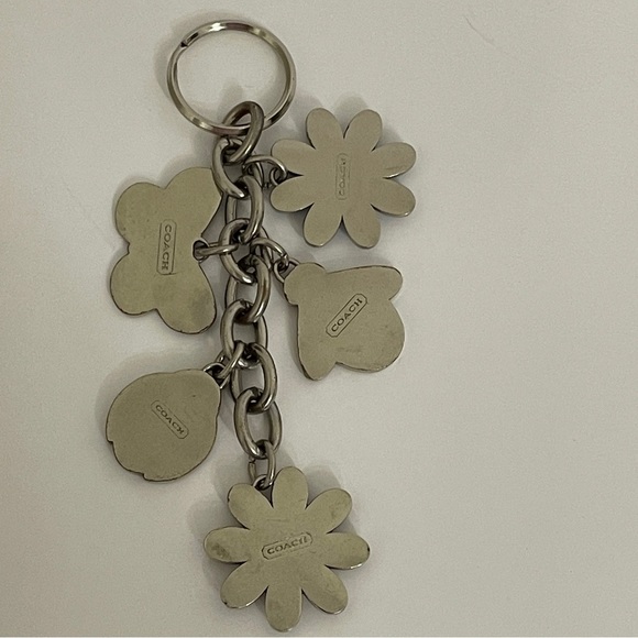 Coach XL Enamel & Pave Bumblebee Ladybug Butterfly Daisy Keychain Bag Charm Fob - Picture 2 of 3